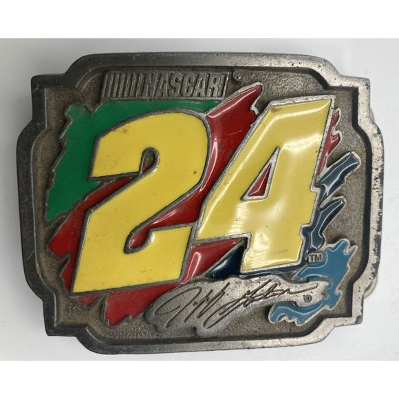 American Legends NASCAR Jeff Gordon 24 Pewter Belt Buckle Special Edition - Picture 2 of 8
